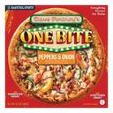 One Bite Peppers and Onion Pizza