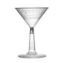 Flairware Polystyrene 6 Ounce Clear Martini Glass