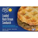 Loaded Hash Brown Waffle Sandwich with Pork