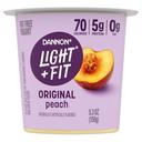 Light and Fit Peach Yogurt, 5.3 Ounce -- 12 per case.