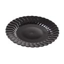 Flairware Polystyrene 6 inch Black Dessert Plate
