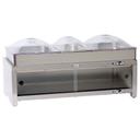 Cadco Stainless Warming Cabinet with Buffet Server, 28 x 14 x 15.25 inch.