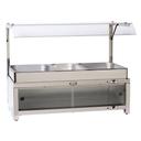 Cadco Stainless Warming Cabinet with Sneeze Guard and Buffet Server Top, 28 x 22.5 x 18.25 inch.