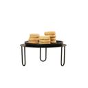 Logan Collection Black Durable Metal Round Riser 12 x 12 x 5 inch