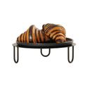 Logan Collection Black Durable Metal Round Riser