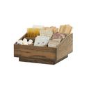 Melrose Collection Chocolate Brown Oak Wood Nine Section Condiment Organizer