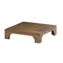 Melrose Collection Chocolate Brown Oak Wood Square Riser