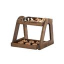 Melrose Collection Chocolate Brown Oak Wood Two Tier Merchandiser