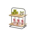 Logan Collection Black Wire 2-Tier Modular Merchandiser Frame Only