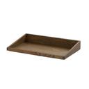 Melrose Collection Chocolate Brown Oak Wood Angled Tray 20 X 12 X 3 inch