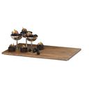Melrose Collection Chocolate Brown Oak Wood Serving Flat 20 X 12 X 0.75 inch