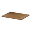 Melrose Collection Chocolate Brown Oak Wood Serving Flat