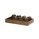 Melrose Collection Chocolate Brown Oak Wood Medium Tray