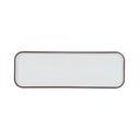 Hudson Two Tone Collection Stoneware Melamine Rectangular Serving Tray