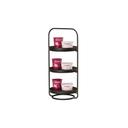 Logan Collection Black Wire Round 3-Tier 8 inch Plate Stand 9 1/4 x 9 1/4 x 21 inch