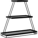 SkyRize Multi-Level Black Stand with Black Shelves