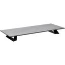 Alto Wide Rectangle Concrete Gray HPL Riser with 3 inch Black Legs
