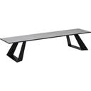 Alto Narrow Rectangle Concrete Gray HPL Riser with 6 inch Black Legs