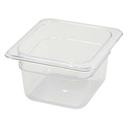 Winco Polycarbonate 1/6 Size Food Pan, 3.5 inch -- 12 per case.