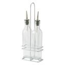Winco Oil/Vinegar Cruet Set with Chrome Plated Rack -- 12 set per case.