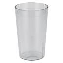 Clear Winco Plastic Pebbled Tumbler, 12 Ounce -- 12 per case.