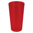 Red Winco Plastic Pebbled Tumbler, 16 Ounce -- 12 per case.