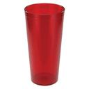 Red Winco Plastic Pebbled Tumbler, 20 Ounce -- 12 per case.
