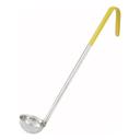 Winco Stainless Steel One Piece Yellow Ladle, 1 Ounce.