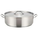 Winco Stainless Steel Brazier with Cover, 14.2 x 5.5 inch -- 1 set.