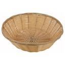 Winco Natural Tan Poly Woven Round Basket, 9 x 2 3/4 inch -- 12 per case.