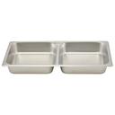 Winco Stainless Steel Full Size Divided Food Pan, 2 1/2 inch.
