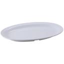 Winco Melamine White Narrow Rim Oval Platter, 11 1/2 x 8 inch -- 2 per case.