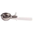 Winco Size 6 Ice Cream Disher with White One Piece Handle, 5 1/3 Ounce -- 12 per case.
