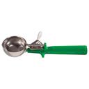 Winco Size 12 Ice Cream Disher with Green One Piece Handle, 2 2/3 Ounce -- 12 per case.