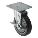 Winco Universal Plate Caster with Brake for 4 x 4 inch Universal Plate, 5 inch -- 4 set per case.