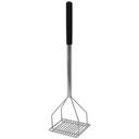 Winco Stainless Steel Square Potato Masher with Plastic Handle, 5 1/4 x 24 inch -- 6 per case.