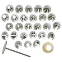 Winco Stainless Steel Cake 26 Tips Decorating Set -- 12 set per case.
