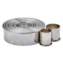 Winco Stainless Steel Plain Round 11 Piece Cookie Cutter Set, 1 to 3 inch Dia x 1 inch Height -- 12 set per case.
