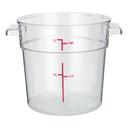 Winco Clear Polycarbonate Round Storage Container, 1 Quart -- 12 per case.