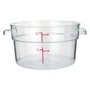 Winco Clear Polycarbonate Round Storage Container, 2 Quart -- 12 per case.