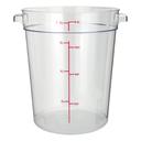 Winco Clear Polycarbonate Round Storage Container, 8 Quart -- 12 per case.