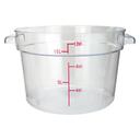 Winco Clear Polycarbonate Round Storage Container, 12 Quart -- 12 per case.