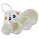 Winco Plastic White 4 Pieces Measuring Cup Set -- 12 set per case.