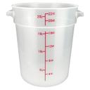 Winco Polypropylene Translucent Round Storage Container, 22 Quart -- 6 per case.