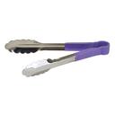 Winco Stainless Steel Utility Tong with Purple Polypropylene Handle, 9 inch -- 6 per case.