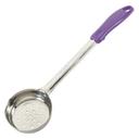 Winco Stainless Steel One Piece Perforated Food Portioner with Purple Handle, 4 Ounce -- 12 per case.