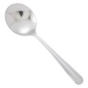 Winco Dominion 18/0 Stainless Steel Medium Weight Bouillon Spoon, 5.8 x 1.65 inch -- 12 per case.