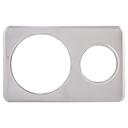 Winco Stainless Steel Adaptor Plate Only with 6 3/8 and 10 3/8 inch Inset Holes.
