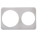 Winco Stainless Steel Adaptor Plate Only with 8 3/8 and 10 3/8 inch Inset Holes.