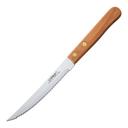 Winco Pointed Tip Steak Knife with Wood Handle, 4 1/2 inch Blade -- 12 per case.